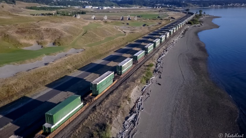 Southbound container train